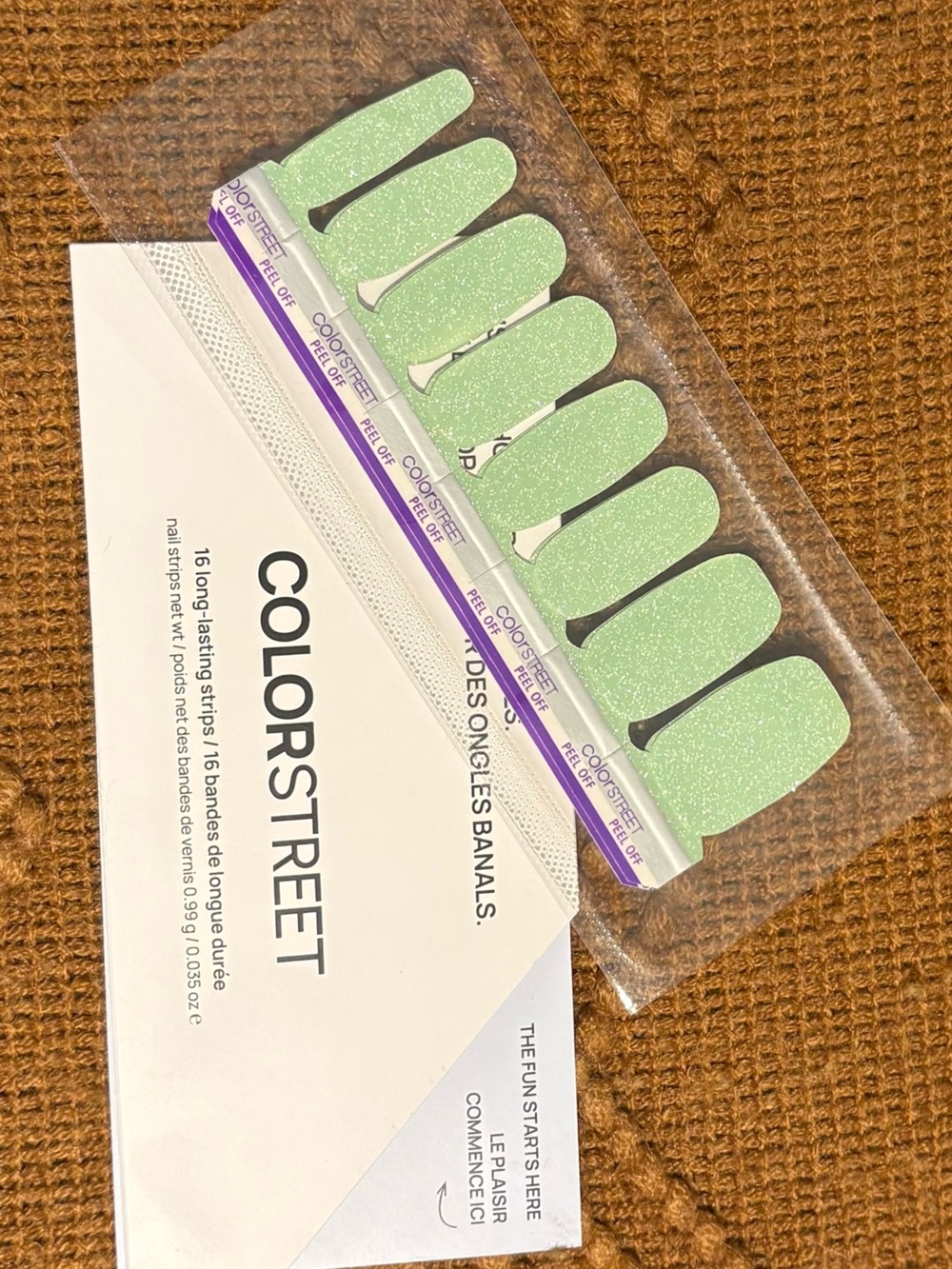 Color Street Mint Green Glitter Nail Strips by Color Street